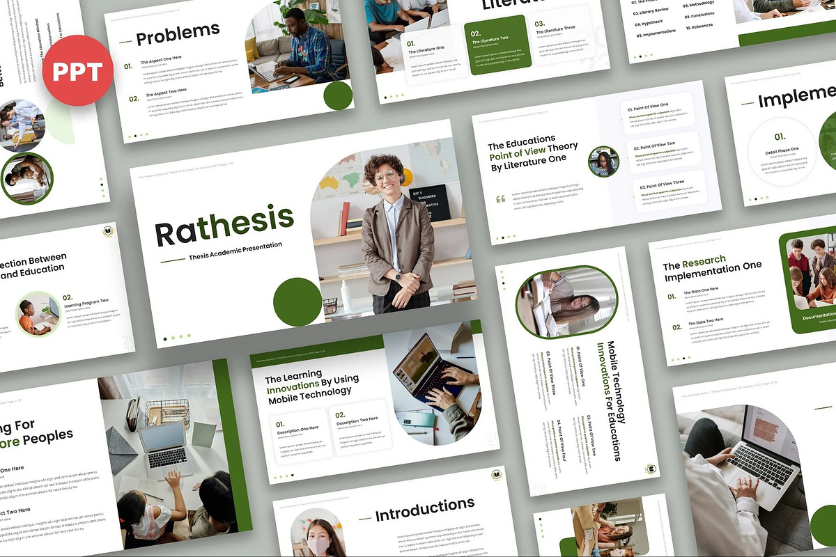 Rathesis  Thesis Academic Powerpoint, a Presentation Template by Fit-tee (Photo 1 of 5)
