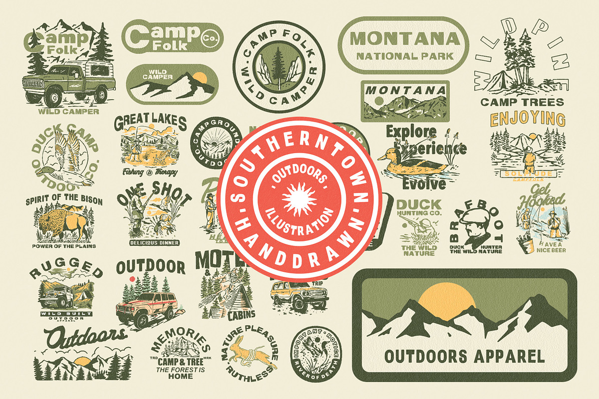 150 Vintage Illustrations (35% OFF!), an Illustration by Southerntown (Photo 2 of 8)