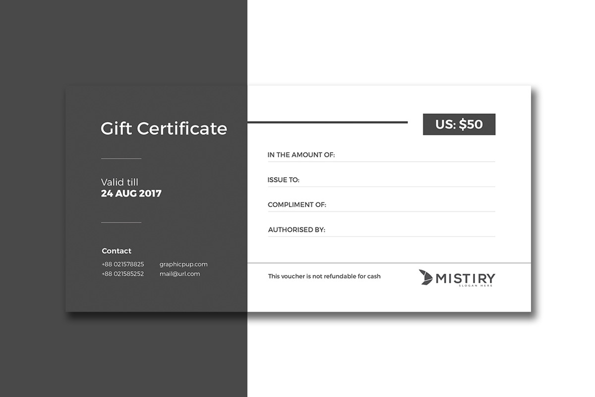 Gift Certificate, a Stationery Template by Rongmistiry (Photo 2 of 7)