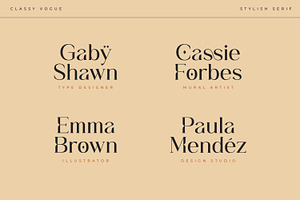 Classy Vogue - Stylish Serif