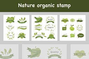Nature organic stamp bundle set, a Food Illustration by foxndeer
