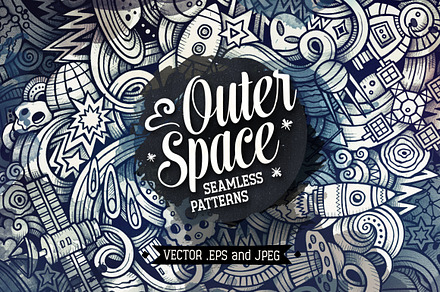 Space Graphics Patterns, a Pattern Graphic by BALABOLKA