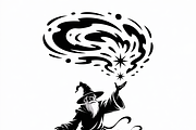 silhouette a mysterious wizard, an Illustration by Amazin_art (Thumbnail 10 of 19)