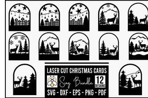 Laser Cut Christmas Cards