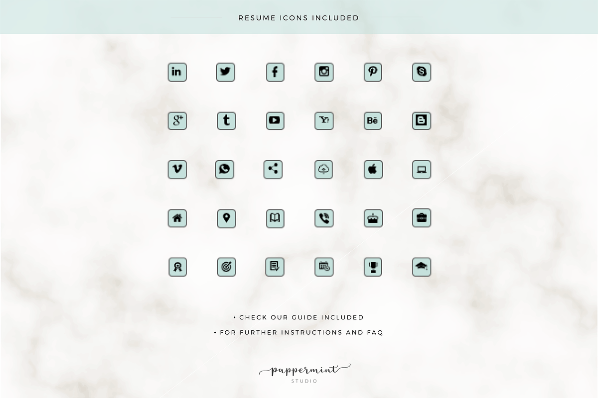 Resume Template for Word / CV, a Resume Template by PAPPERMINT RESUME STUDIO (Photo 7 of 8)