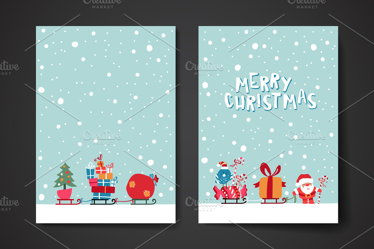 Merry Christmas Cards, a Card Template by Palau (Photo 1 of 3)