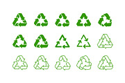 Recycle Symbol. Eco Sign Triangle., a Solid Icon by Plaid4You (Thumbnail 2 of 7)