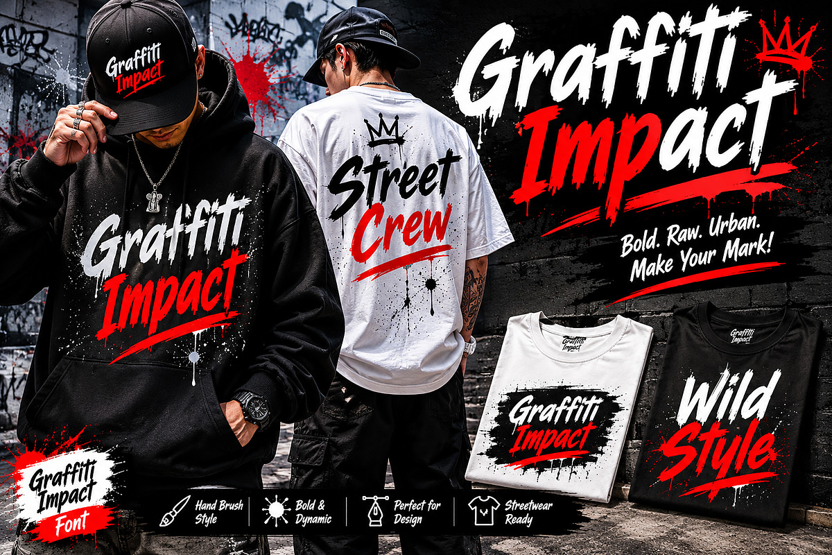Graffiti Impact, a Script Font by Wow Magic (Photo 5 of 5)