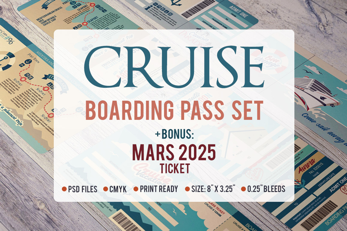 Cruise Invitation Boarding Pass Set, an Invitation Template by Paul Lesser (Photo 1 of 10)