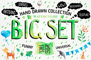 BIG SET! Watercolor collection, a Texture Illustration by OlgaAlekseenko (Thumbnail 1 of 4)