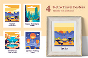 Travel Stickers and Retro Postage, an Object Illustration by Lettering_Logo (Thumbnail 4 of 14)