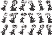 silhouette a mysterious wizard, an Illustration by Amazin_art (Thumbnail 1 of 19)