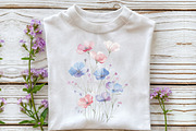 Watercolor Wildflower Clipart, an Illustration by OK Design (Thumbnail 5 of 6)