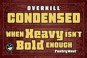 FTY Overkill Condensed, a Sans Serif Font by Fontry West (Thumbnail 4 of 9)