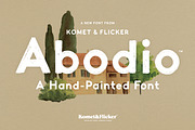 Abodio - A Hand-Painted Font, a Sans Serif Font by Komet & Flicker (Thumbnail 1 of 15)