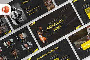 Basketball Team PowerPoint Template, a Presentation Template by Digitcase x Wealthwells