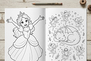 Magical Princess Coloring Book Vol24, a Person Illustration by ikarifq shop (Thumbnail 4 of 7)