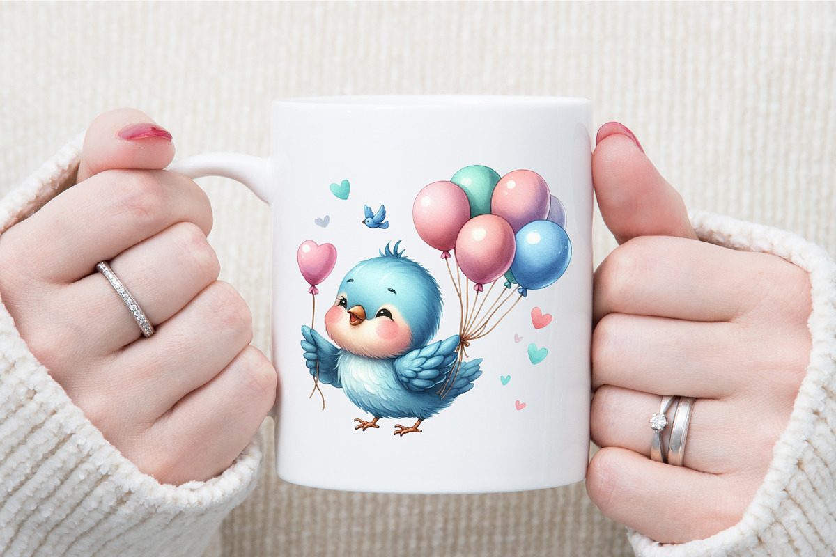Quirky Whimsical Summer Birds Clipar, an Illustration by Sublimation Artist (Photo 5 of 6)