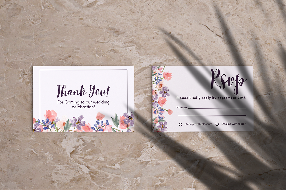 Floral Wedding Suite Canva Template, a Marketing Template by ArbaStudio (Photo 3 of 5)