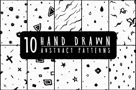 10 Hand Drawn Abstract Patterns