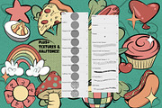 Retro Funky Kitschy Cute Hand Drawn, a Brush Add-On by Funno Co. (Thumbnail 3 of 5)