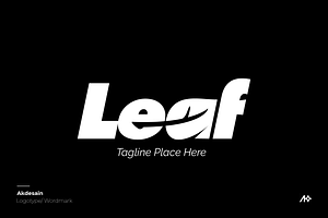 Leaf Wordmark Logo, a Branding & Logo Template by Akdesain