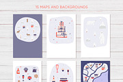 Christmas postcards, map creator, an Animal Illustration by Mariia Kovalchuk (Thumbnail 7 of 10)