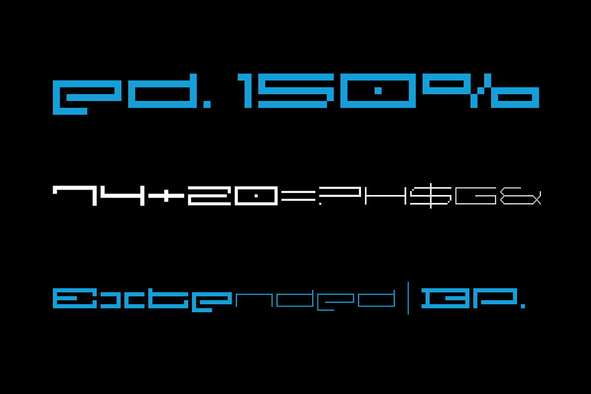 F Pixel - Typeface Family 15 Styles, a Sans Serif Font by Fontsphere (Photo 9 of 9)