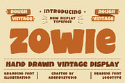 Zowie - Display Font, a Handwritten Font by Arendxstudio (Thumbnail 1 of 9)