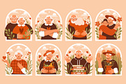 Grandparent's Day. Active old age., a Person Illustration by Renberrry.Store (Thumbnail 6 of 10)