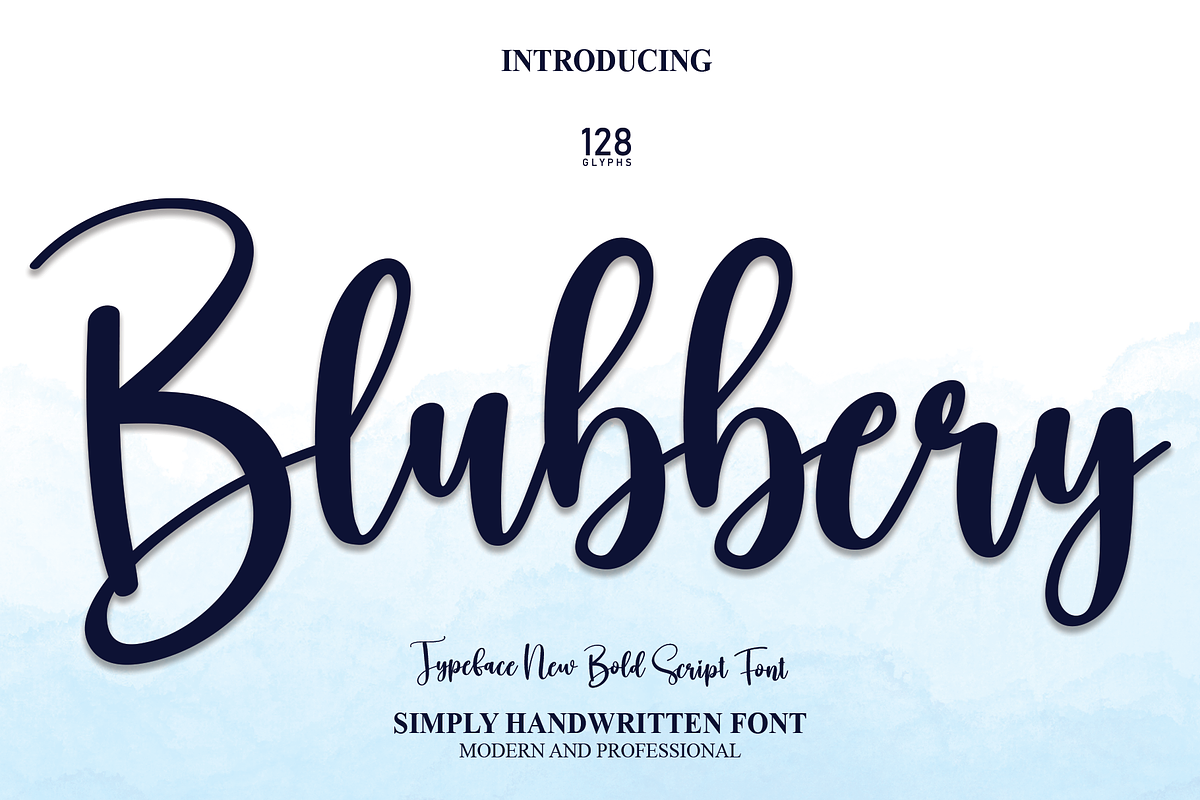 Blubbery | Script Font, a Script Font by Scratchones (Photo 1 of 8)