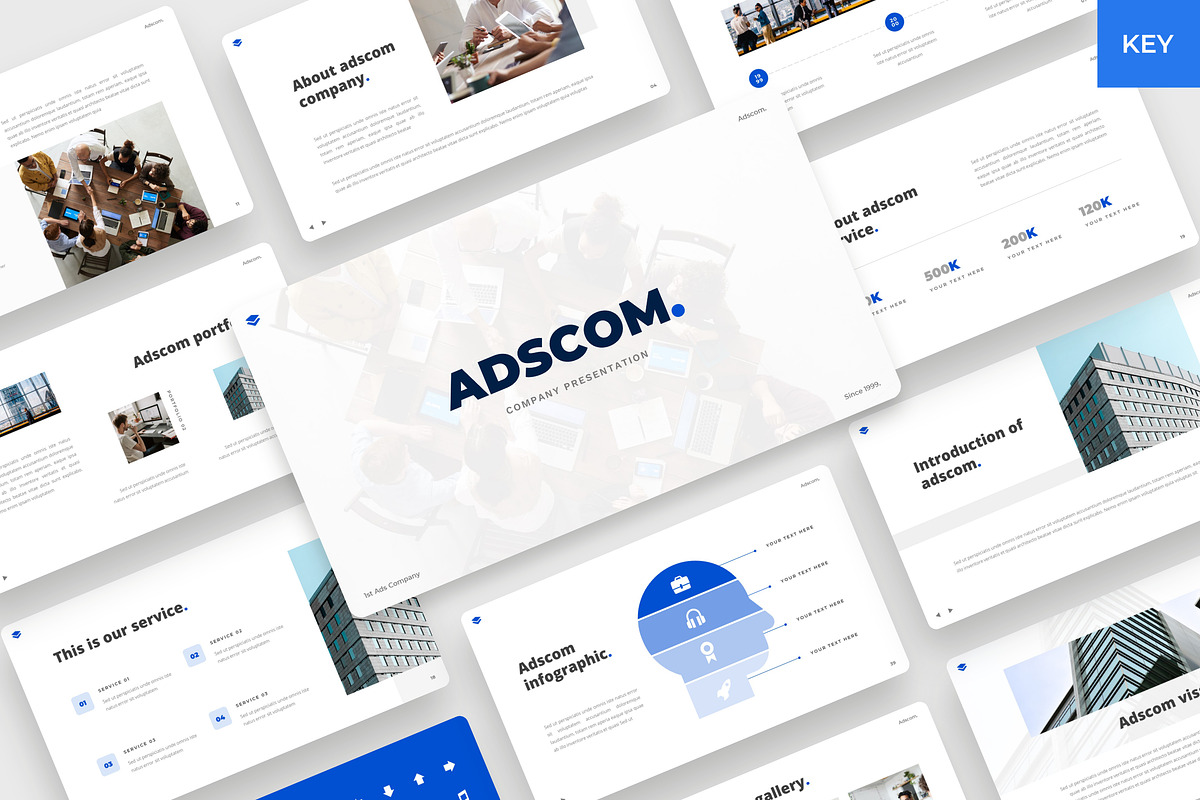 Adscom - Business Keynote Template, a Presentation Template by BeadyLab (Photo 1 of 6)