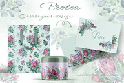 PROTEA watercolor flowers clipart, an Illustration by LenArt (Thumbnail 11 of 16)