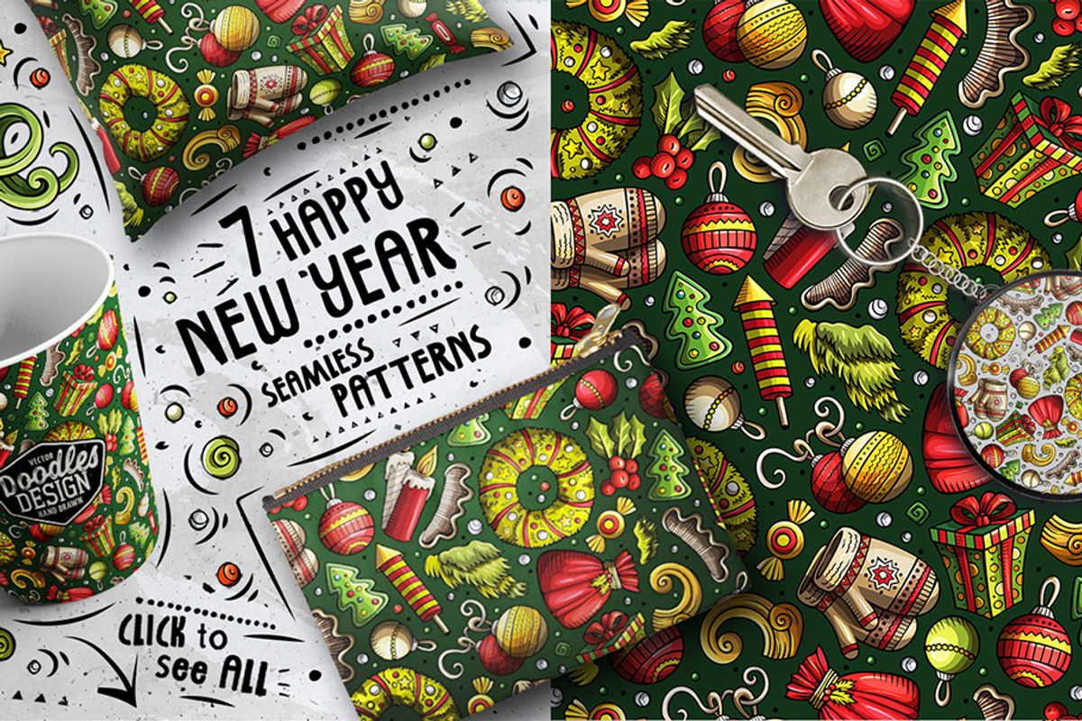 Happy New Year Doodle Big Pack, an Object Graphic by BALABOLKA (Photo 8 of 8)