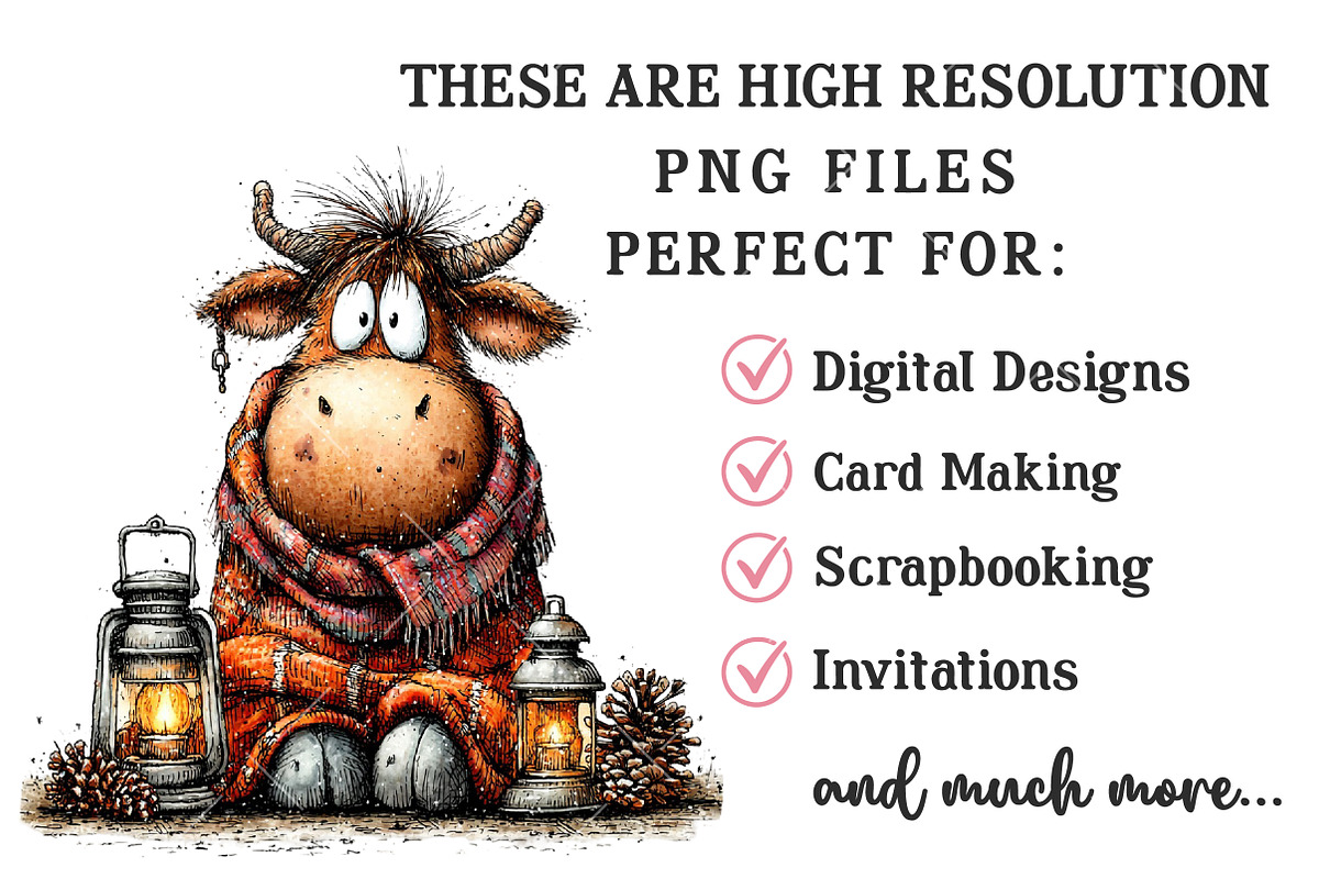 Whimsical Autumn Cow Clipart, a Seasonal Illustration by OK Design (Photo 6 of 6)
