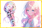 Outline Hair Brushes for Procreate, a Brush Add-On by nikiartcorner (Thumbnail 9 of 9)
