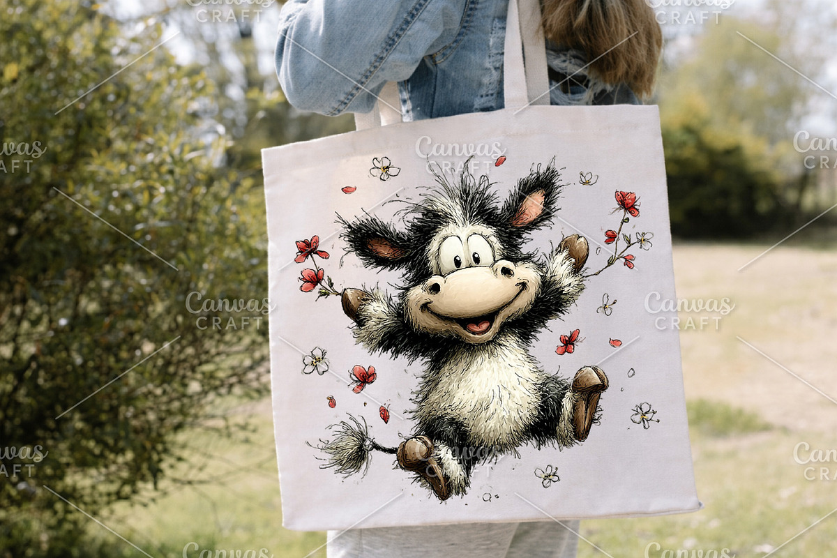 Watercolor Spring Cow Clipart Bundle, an Illustration by Canvas Craft (Photo 7 of 7)