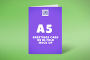 A5 Greetings Card Bi-fold Mock Up, a Print Template by Little Type Factory (Thumbnail 5 of 8)