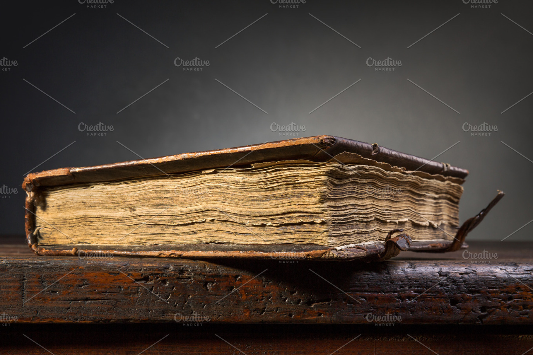 An Ancient Book On The Table