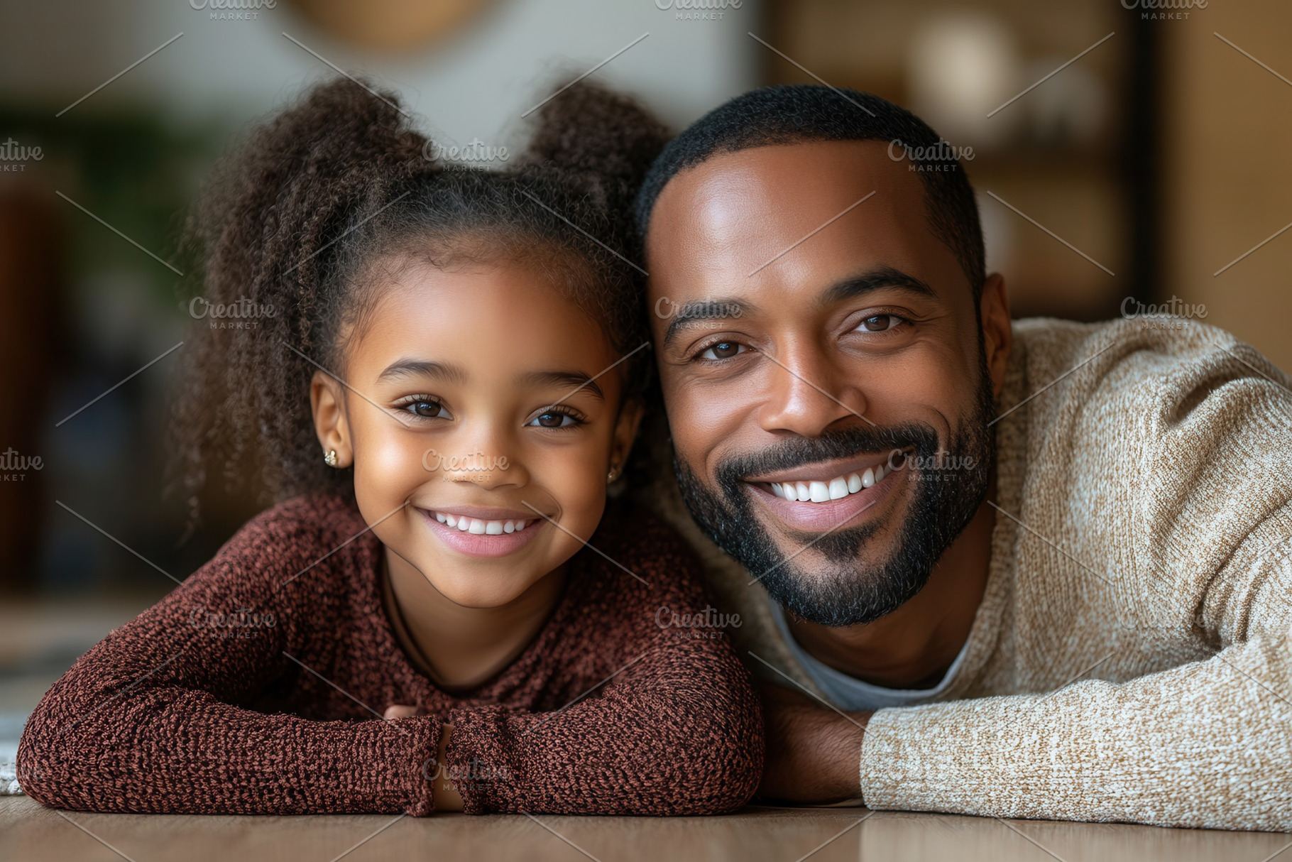 Happy father and daughter sharing a, a Photo by Tanuart