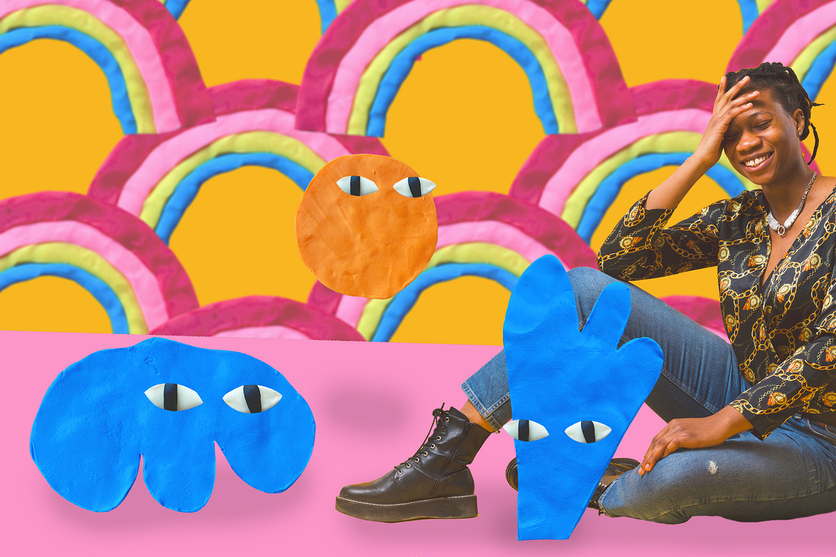 hand made plasticine clay shapes, a Texture Illustration by okchizh (Photo 3 of 9)