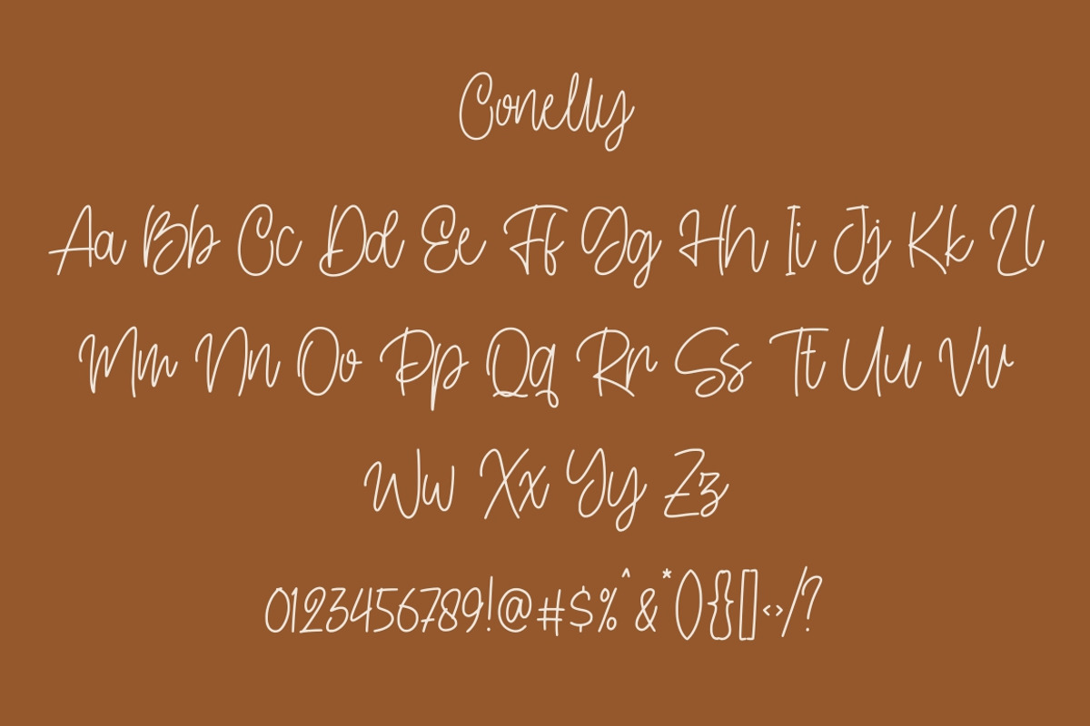 Conelly - Handwritten Font preview 8