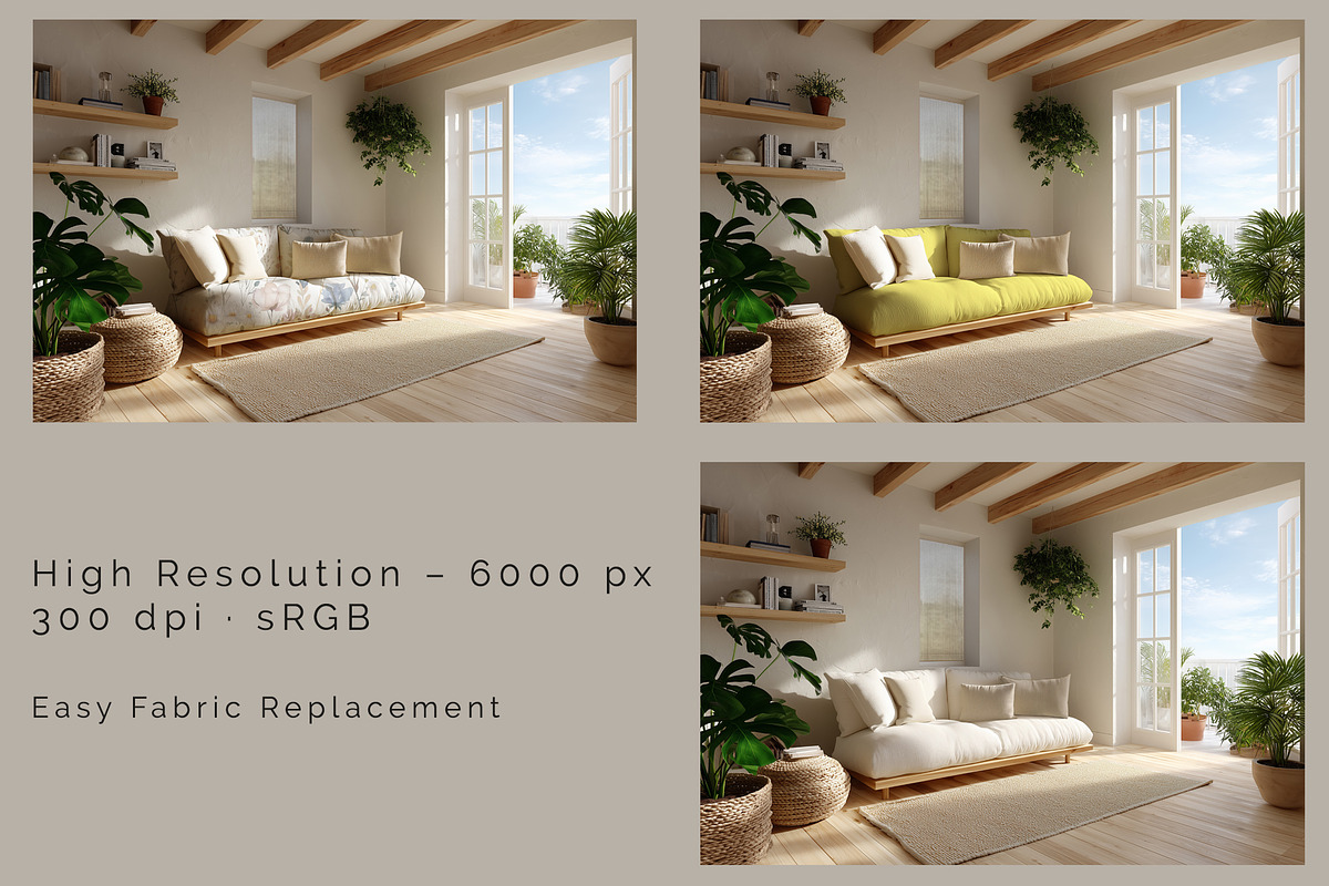 Loft Sofa Mockup Bundle, a Household Mockup by Vika_Softlife (Photo 6 of 8)