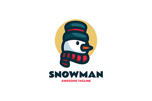 Snowman Mascot Cartoon Logo, a Branding & Logo Template by Artnivora.Std