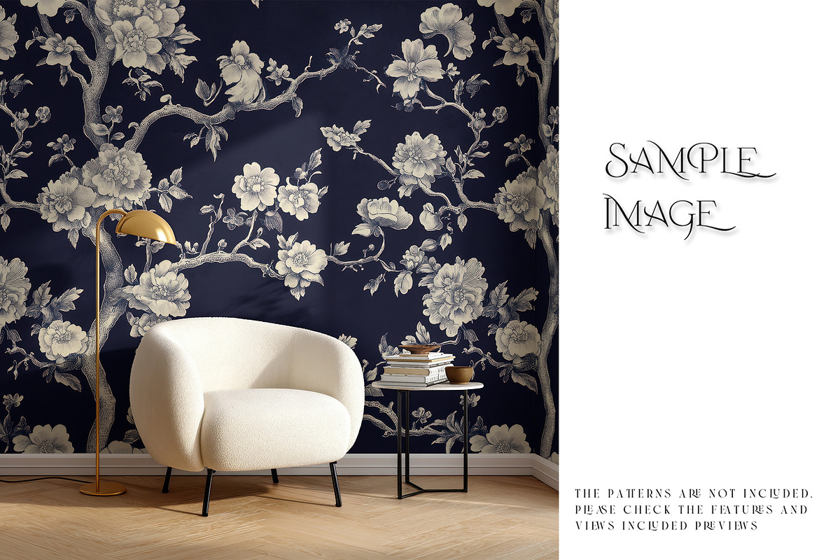 Living Room Wallpaper Mockups, a Product Mockup by mock-ups (Photo 10 of 16)