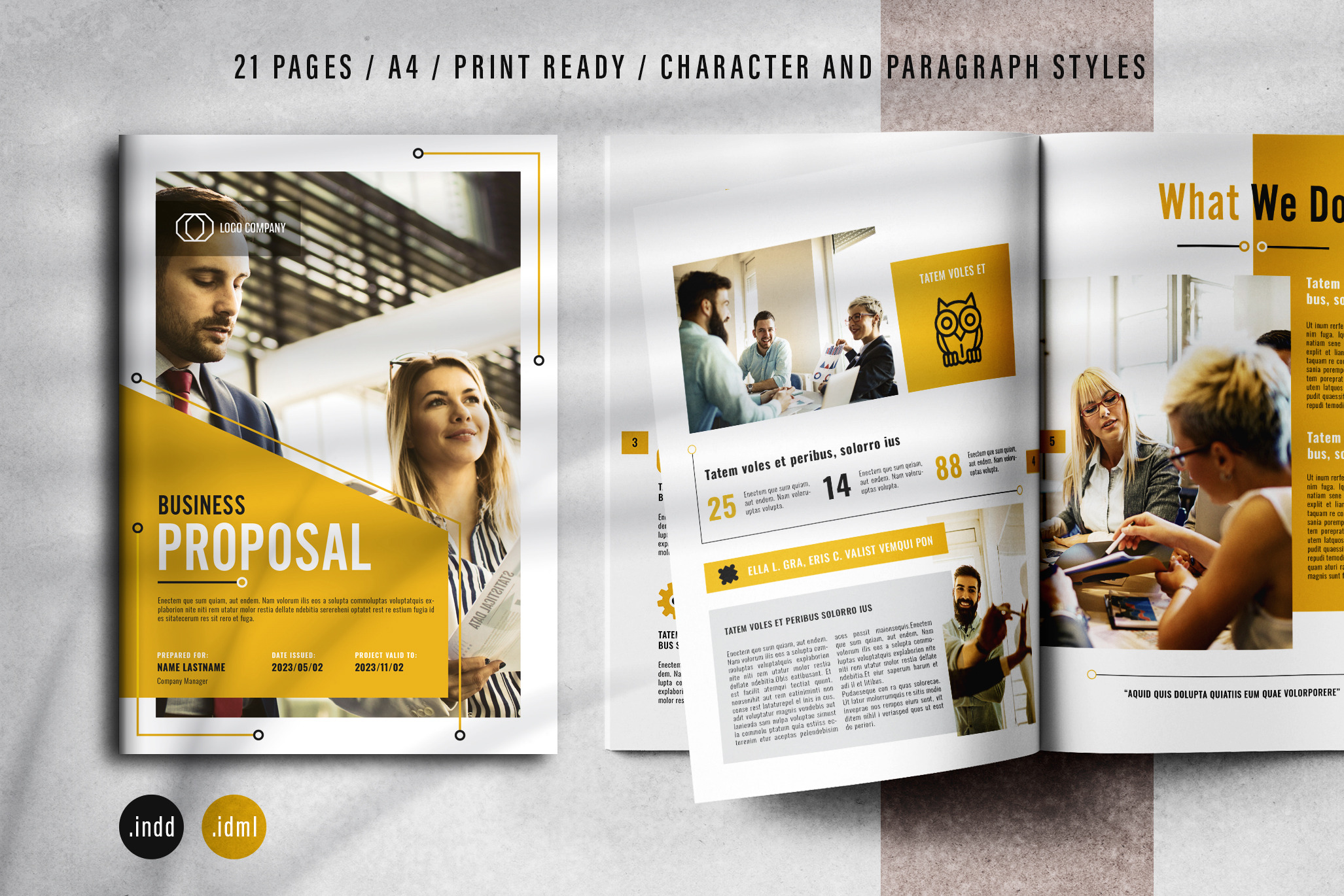 Business Proposal Layout, a Print Template by Grkic Creative