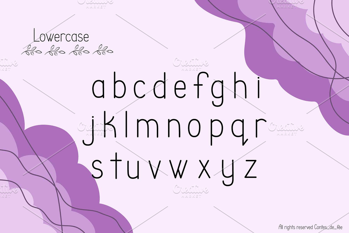 LeLavandou hand drawn Sans Serif, a Sans Serif Font by Contes_de_fée (Photo 3 of 9)