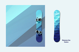 Flat Lay Snowboard Mockup