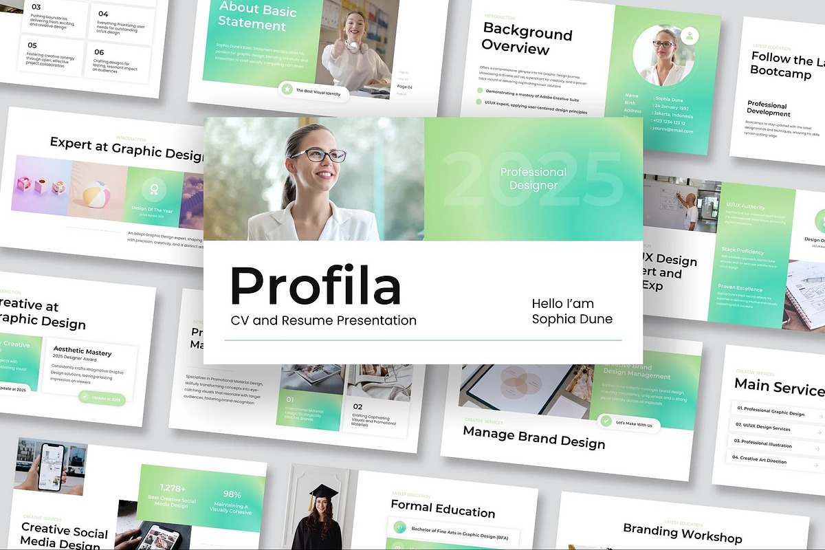 CV & Resume Google Slides Templates, a Presentation Template by Fit-tee (Photo 1 of 10)