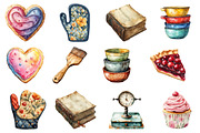 Vintage Baking Sublimation Clipart, an Illustration by SinaCreation (Thumbnail 2 of 5)